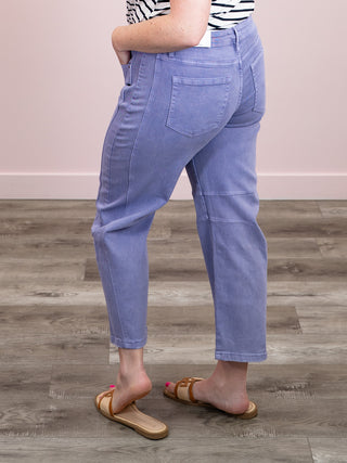 *RESTOCK* Denver Barrel Denim Pants | Lavender