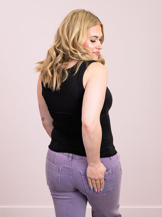 *NEW* Alara Layered Tank Top | Black