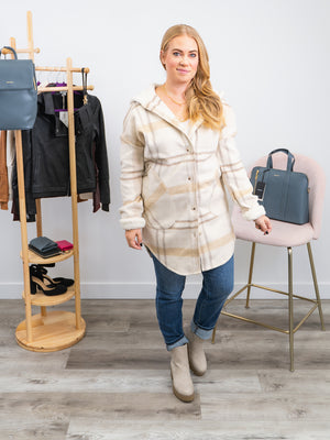 RD Style | Abby Hooded Shacket | Taupe