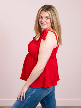 *NEW* Lake Dayz Babydoll Tank | Red