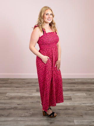 *NEW* Summer Crush Wide Leg Jumpsuit | Fuchsia