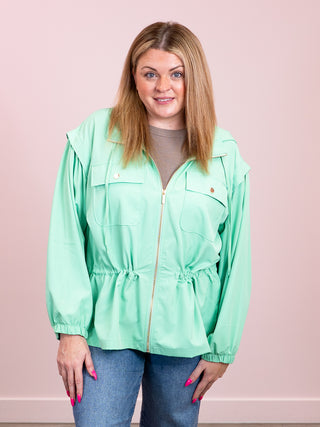 *NEW* Tessy Zip Jacket | Seafoam