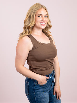 *NEW* Uptown Edge Tank Top | Brown