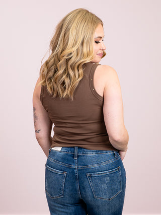 *NEW* Uptown Edge Tank Top | Brown
