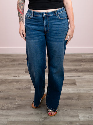 *NEW* Zach Wide Leg Denim Pants | Dark Wash