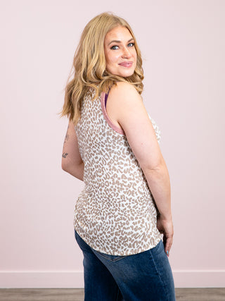 *NEW* Bold Moves Tank Top | Oatmeal & Rose