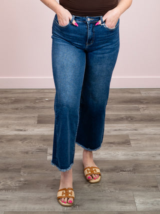 *NEW* Brock Wide Leg Denim Pants | Dark Wash