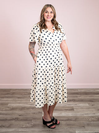 *NEW* Wildflower Era Smocked Dress | Ivory & Black Polka Dot