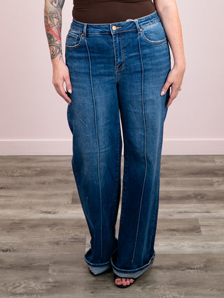 *NEW* Risen | High Waist Ankle Wide Jeans | Dark Wash | Alamo