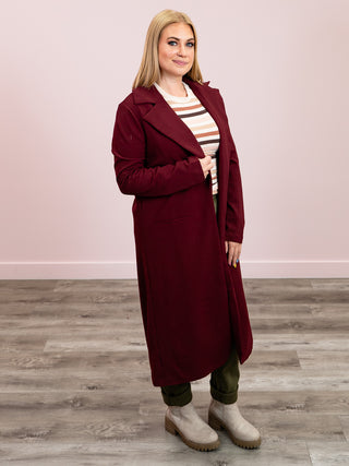Jaslyn Coat | Burgundy