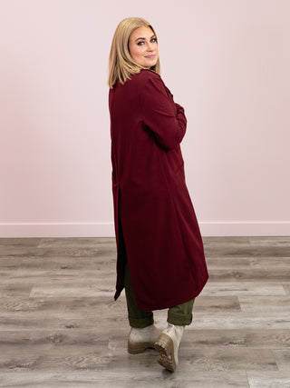 Jaslyn Coat | Burgundy