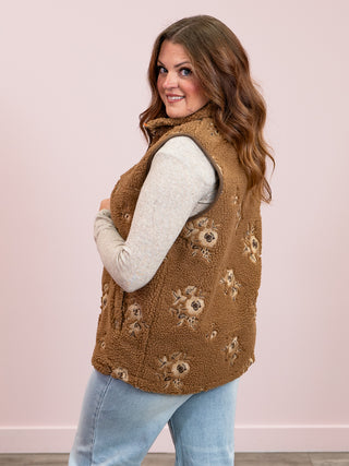 RD Style | Viola Front Zip Vest | Caramel & Beige