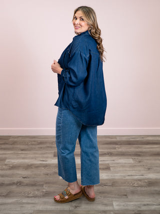 *NEW* Rodeo Rebel Collared Denim Shirt | Denim
