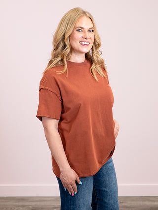 *NEW* Ampersand | Boyfriend Tee | Rust