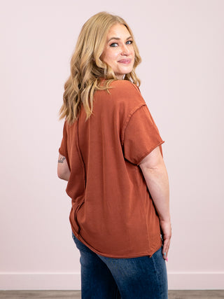 *NEW* Ampersand | Boyfriend Tee | Rust