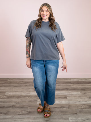 *NEW* Ampersand | Boyfriend Tee | Slate