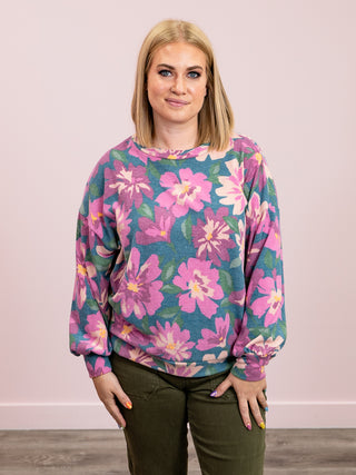 Bittersweet Floral Long Sleeve | Teal