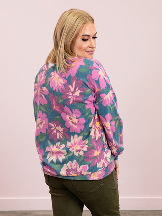 Bittersweet Floral Long Sleeve | Teal