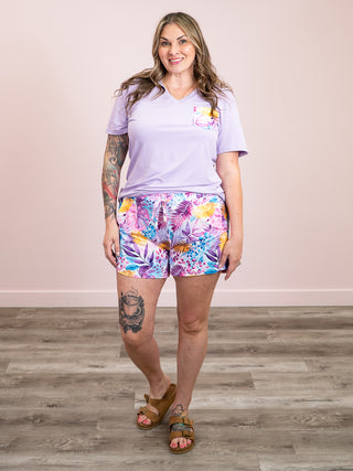*NEW* Shirley Matching Set | Pocket Tee & Shorts | Lavender