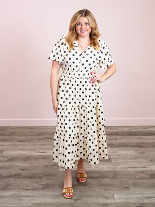 *NEW* Wildflower Era Smocked Dress | Ivory & Black Polka Dot