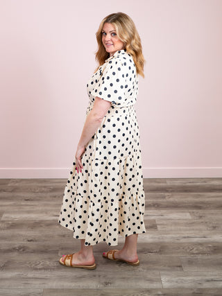 *NEW* Wildflower Era Smocked Dress | Ivory & Black Polka Dot