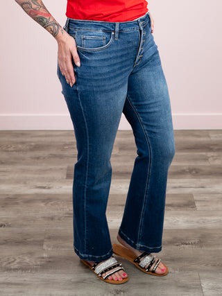*NEW* RFM | Mia High Rise Bootcut Button Fly Jeans | Medium Wash