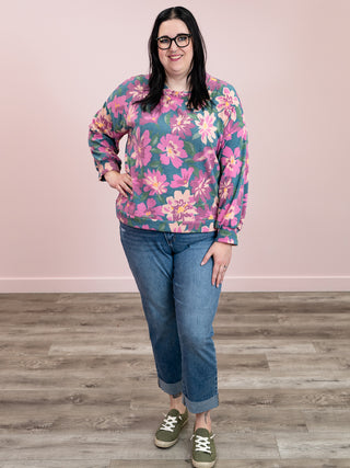 Bittersweet Floral Long Sleeve | Teal