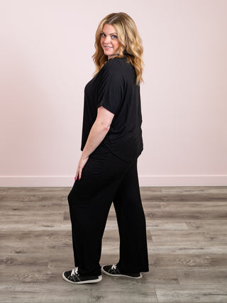 *NEW* The Scottie Ribbed Top & Pants Set | Black
