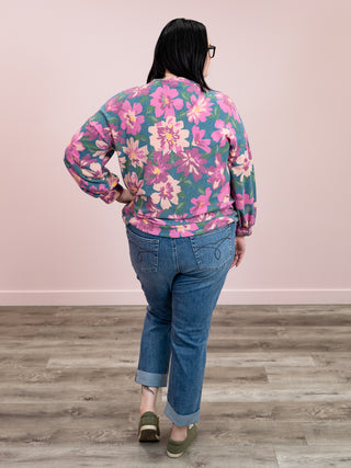 Bittersweet Floral Long Sleeve | Teal