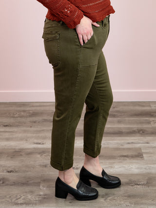 Judy Blue | High Rise | Dark Forest Cuffed Jean | Darius