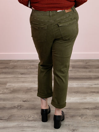 Judy Blue | High Rise | Dark Forest Cuffed Jean | Darius