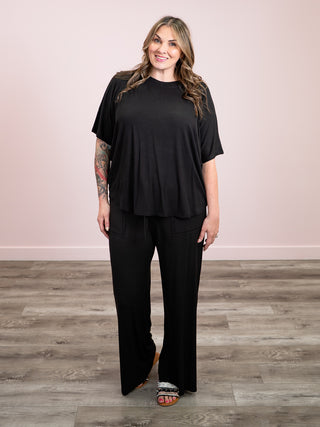 *NEW* The Scottie Ribbed Top & Pants Set | Black