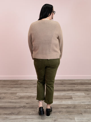 DEX | Well Played Cuffed Textured Cardigan | Warm Taupe