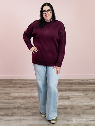 Aurora Cozy Sweater | Burgundy