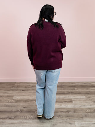 Aurora Cozy Sweater | Burgundy