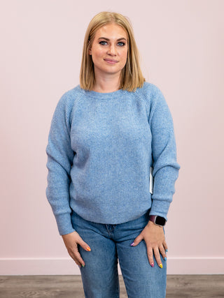 Dasha Ribbed Sweater | Blue