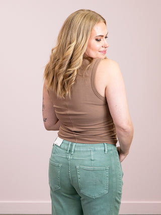 *NEW* DEX | Ava Ribbed Tank | Dusty Rose