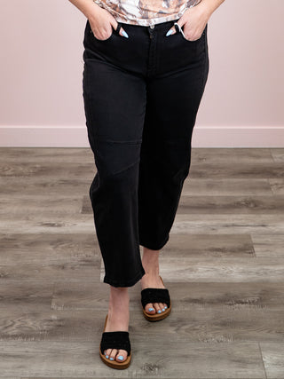*NEW* Denver Barrel Denim Pants | Black