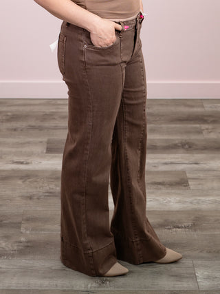 *NEW* Colson Mid Rise Denim Pants | Brown