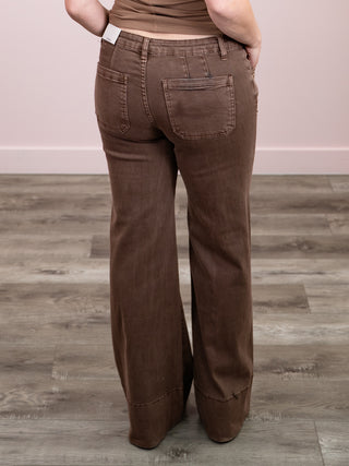 *NEW* Colson Mid Rise Denim Pants | Brown