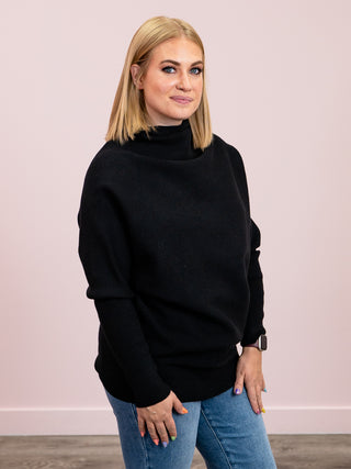 Wanda Dolman Sweater | Black