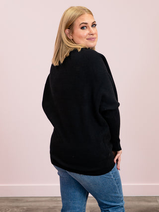Wanda Dolman Sweater | Black