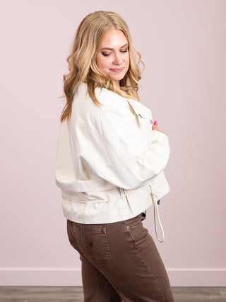 *NEW* DEX | Briar Buckle Neck Jacket | Cream