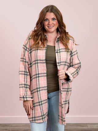 Barrett Flannel Shacket | Pink