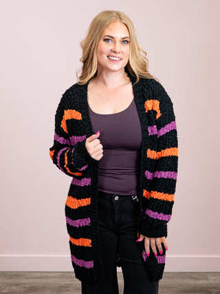 *NEW* Stripe Cardigan | Halloween Stripes