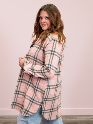 Barrett Flannel Shacket | Pink