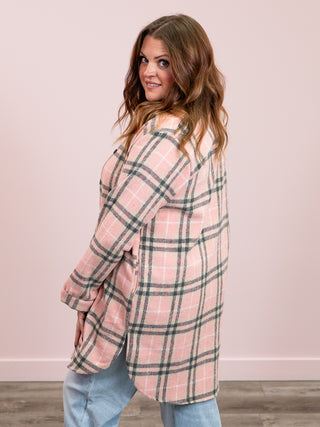 Barrett Flannel Shacket | Pink