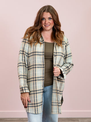 Barrett Flannel Shacket | Sage