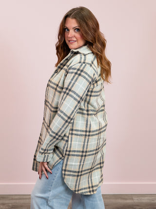 Barrett Flannel Shacket | Sage