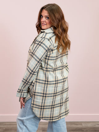Barrett Flannel Shacket | Sage